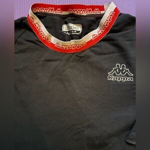 Kappa Shirt Mens L Short Sleeve Crew Logo Collar